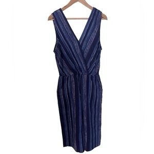 Universal Threads Blue and White Striped Wide Leg Jumpsuit Size Medium